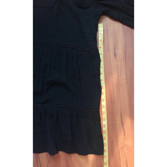 umgee black large  bell sleeve shoulderless top - Picture 5 of 6